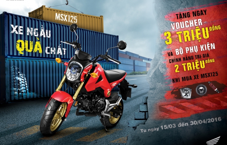 Honda Việt Nam tri ân khách hàng mua xe MSX 125cc